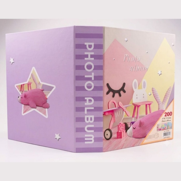 Álbum de Fotos 10x15cm para 200 Fotos infantil - Roxo