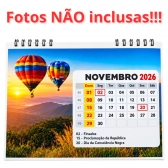 Calendário Expositor 14 Fotos 10x15cm Autocolante Branco