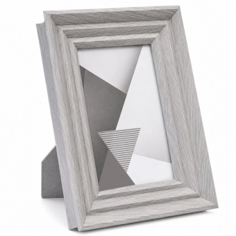 Porta Retrato de Mesa Madeira 15x20 Cinza Moldura Decorativa