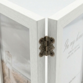 Porta Retrato Triplo Articulado Wood Trio 10x15 - Branco
