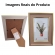 Porta Retrato 10x15 Luxo Dourado Textura Couro Bege