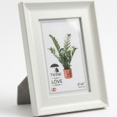 Porta-Retrato de Mesa com Moldura Branca Bisotada