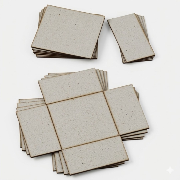 Papelão cinza Caixa corte e vinco 15x15x5 Kit 20Un Horlle