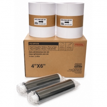 Papel Fotografico 10x15 Fuji Ask300 2 Rolos para 800 Fotos