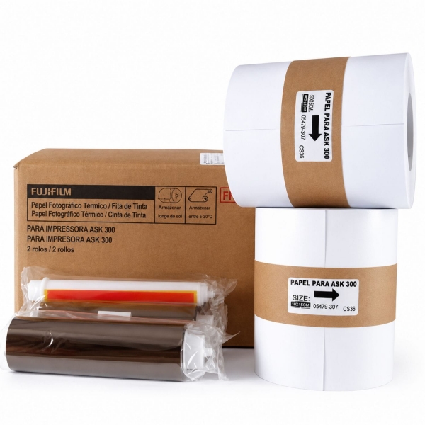 Papel Fotografico 10x15 Fuji Ask300 2 Rolos para 800 Fotos