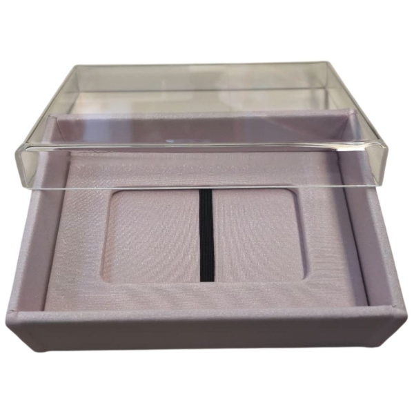 Caixa Porta Pendrive Premium Tampa Acrílica - Rosa
