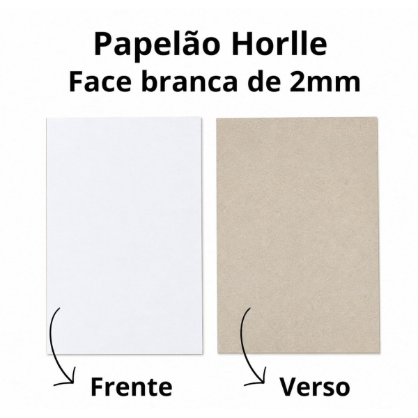Papelão Horlle 2mm Face Branca Uso em Calamdra 40x50cm 1uni