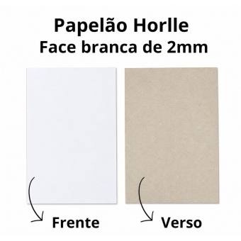 Papelão Horlle 2mm Face Branca Uso em Calamdra 40x50cm 1uni