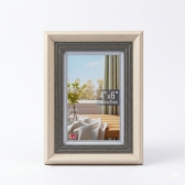 Porta Retrato de Mesa Duo Rustic 10x15cm - Acinzentada
