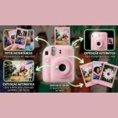 Câmera instantânea Fujifilm Instax Mini 12 - Rosa