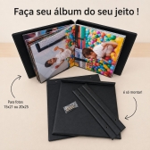 Estojo com Álbum 15x21 ou 20x25 Montável Preto Linha Quality