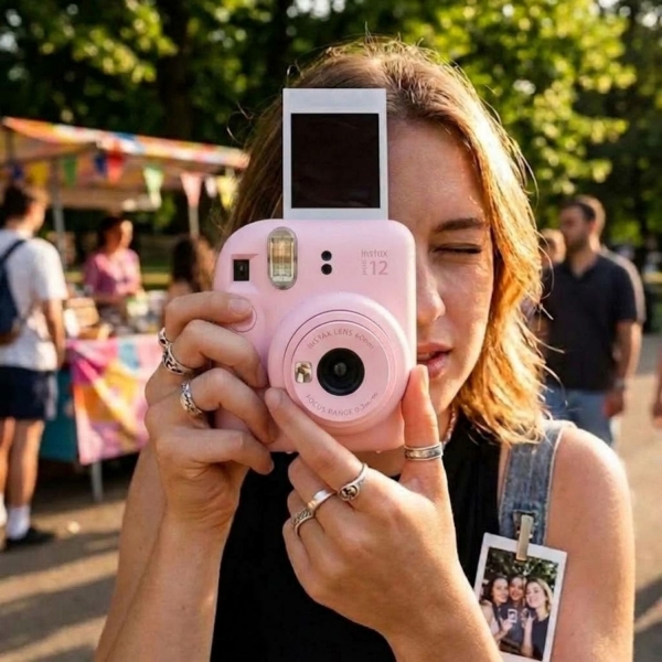 Câmera instantânea Fujifilm Instax Mini 12 - Rosa