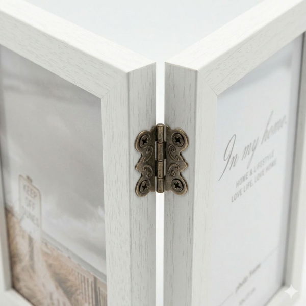 Porta-Retrato Triplo Articulado Wood Trio 10x15