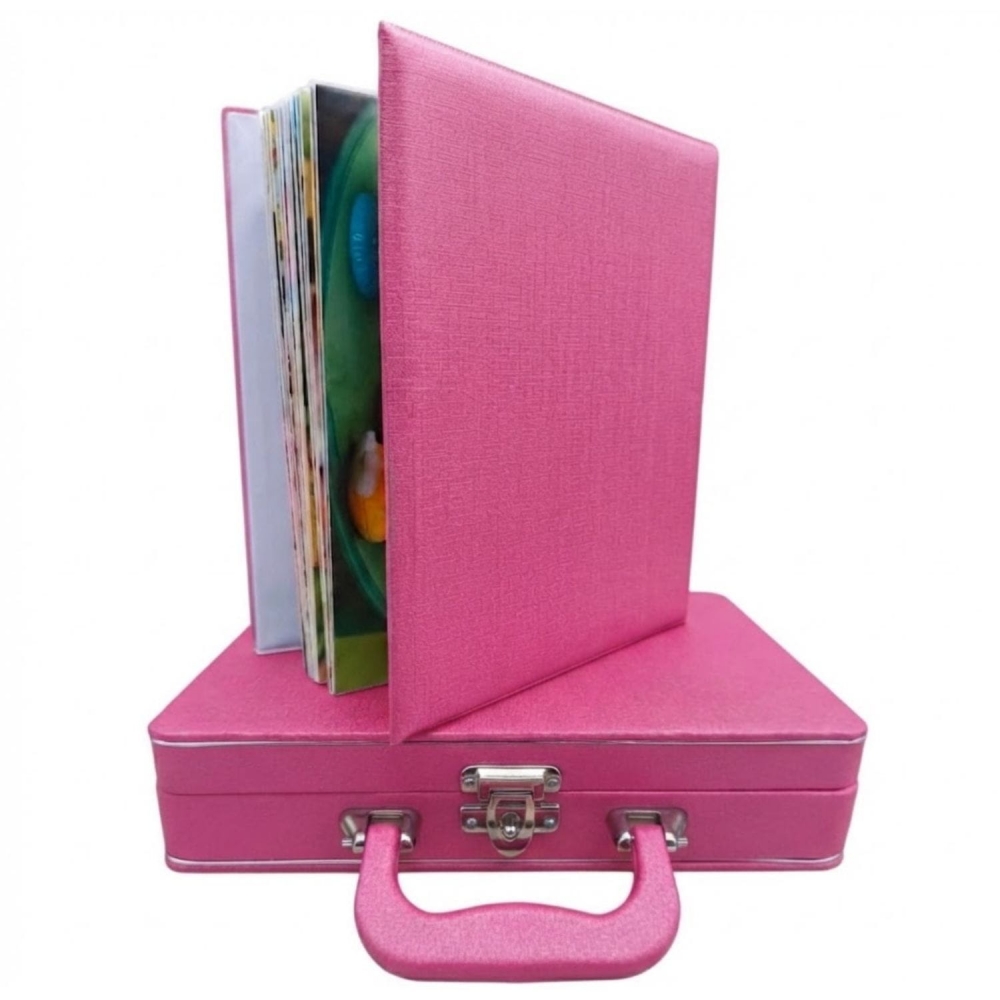 Estojo com Álbum 15x21 ou 20x25 Montável Pink Linha Quality