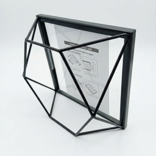 Porta Retrato Aramado Geométrico 15x15 - Black Piano