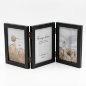 Porta-Retrato Triplo Articulado Wood Trio 10x15