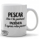 Caneca Copo Xícara Cerâmica Pescador Pesca Pescaria