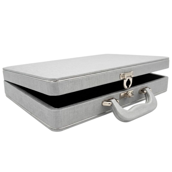 Estojo Maleta Linha Premium para Álbun 20x30cm Linha Quality - Cinza