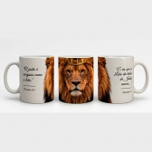 Caneca Leao de Juda Crista Jesus Golpel 325ml