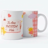 Caneca Xícara Namorados Te Amo Patoda Vida Casal Love