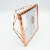 Porta Retrato Aramado Geométrico 15x15 - Rose gold
