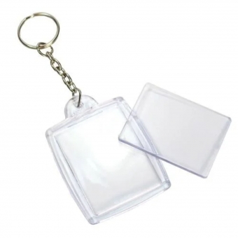 Chaveiro Para Foto 3x4 Acrílico Retangular 10 Unidades