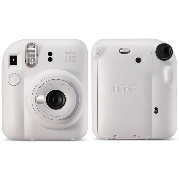 Kit Camera Instax Mini 12 com 10 fotos e Bolsa Exclusiva - Branco
