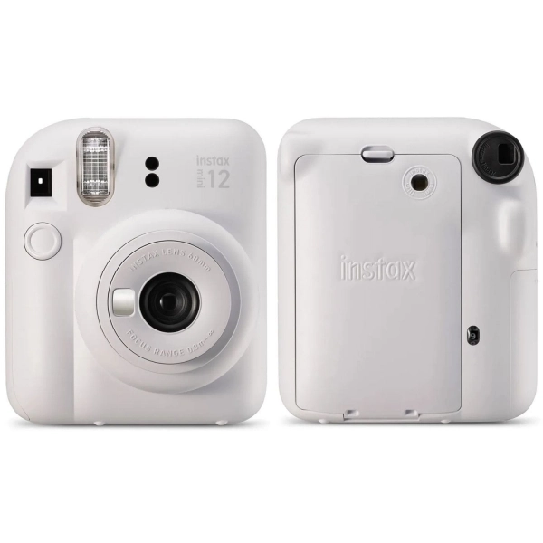 Kit Camera Instax Mini 12 com 10 fotos e Bolsa Exclusiva - Branco