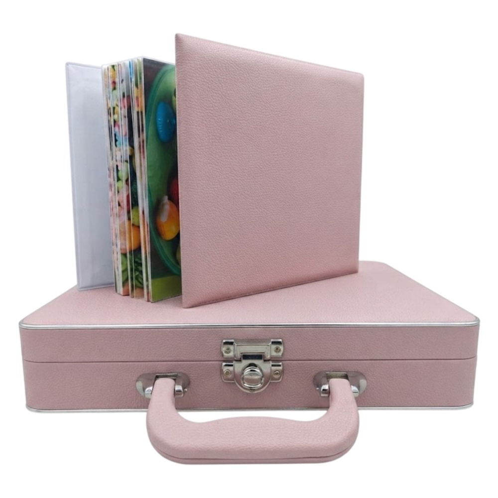 Estojo com Álbum 15x21 ou 20x25 Montável Rosa Linha Quality