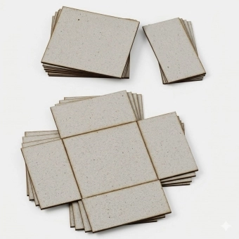 Papelão cinza Caixa corte vinco 20x15x9cm Kit 10Un Horlle