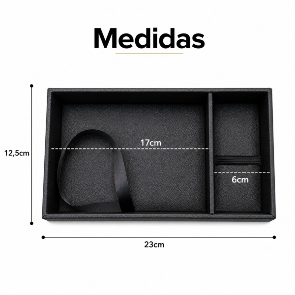 Caixa Porta Pendrive Espaço Foto 10x15 e Tampa de Acrílico - Preto