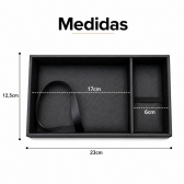 Caixa Porta Pendrive Espaço Foto 10x15 e Tampa de Acrílico - Preto