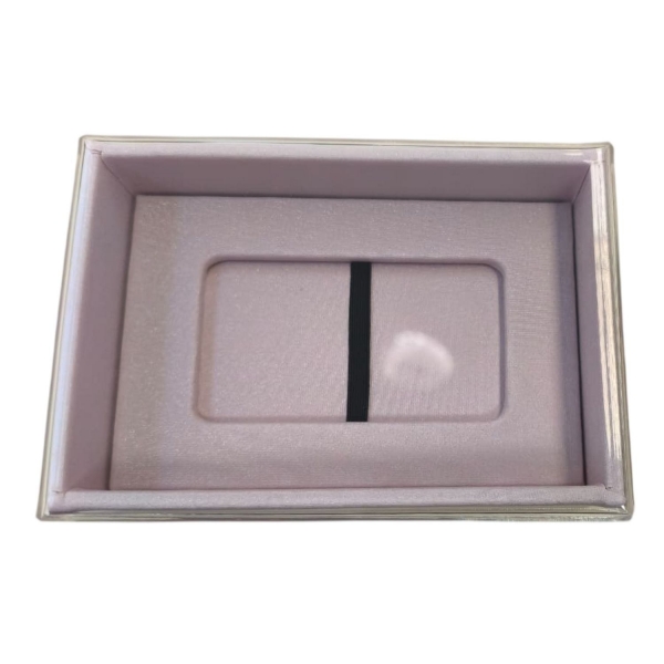 Caixa Porta Pendrive Premium Tampa Acrílica - Rosa