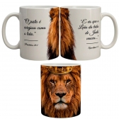 Caneca Leao de Juda Crista Jesus Golpel 325ml