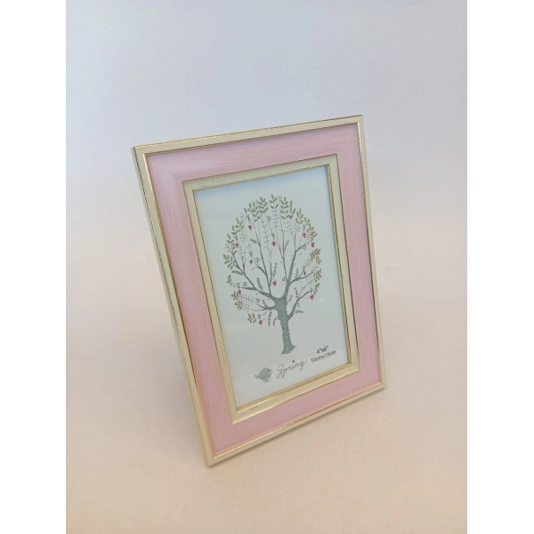 Porta Retrato de Mesa Soft Pink & Gold 10x15