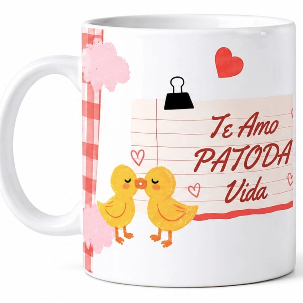 Caneca Xícara Namorados Te Amo Patoda Vida Casal Love