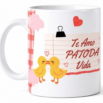 Caneca Xícara Namorados Te Amo Patoda Vida Casal Love