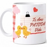 Caneca Xícara Namorados Te Amo Patoda Vida Casal Love