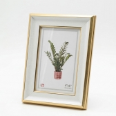 Porta-Retrato de Mesa Gold Elite 10x15 - Dourado com Branco