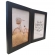 Porta Retrato Duplo Mesa Madeira 2 Fotos 10x15 Decorativo - Preto