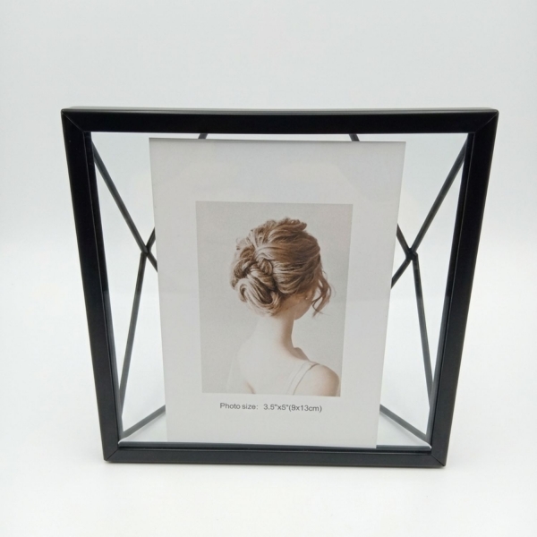 Porta Retrato Aramado Geométrico 15x15 - Black Piano
