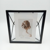 Porta Retrato Aramado Geométrico 15x15 - Black Piano