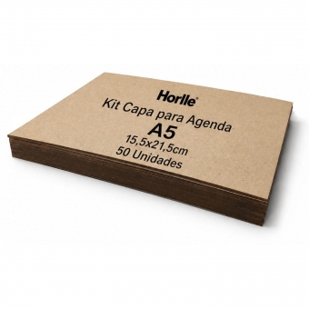 Kit Capa para Agenda A5 15,5x21,5cm 50 Unidades Horlle