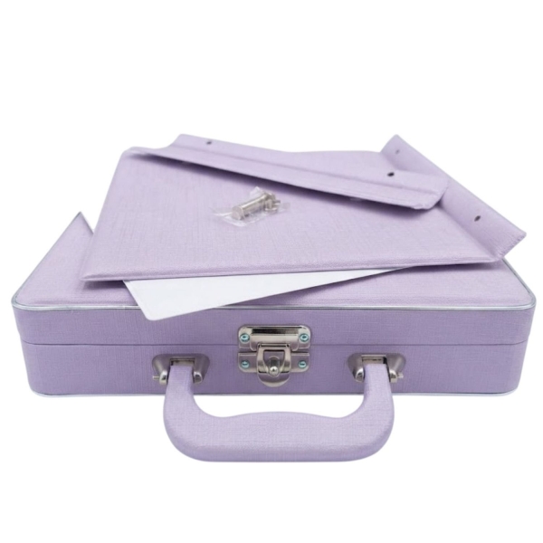Estojo com Álbum 15x21 ou 20x25 Montável Lilas Linha Quality
