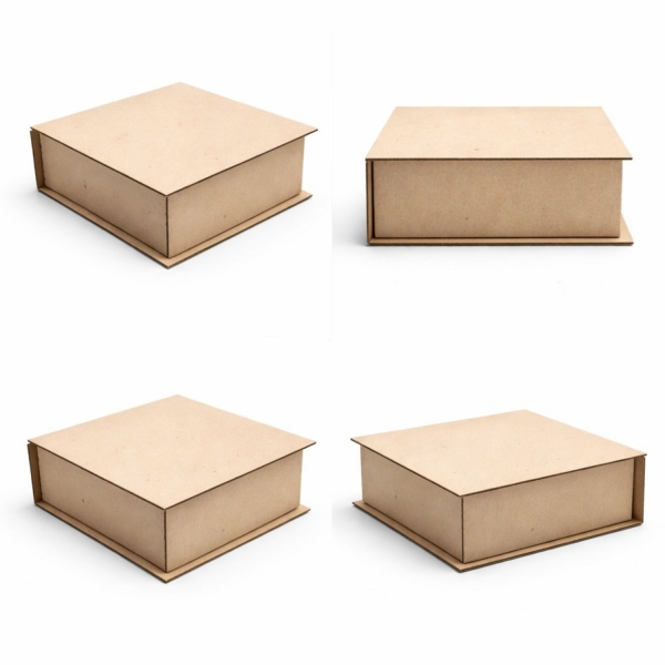 Papelão cinza - Caixa corte e vinco 15x15x8 Horlle - Kit 04 Un