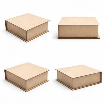 Papelão cinza Caixa corte e vinco 15x15x8 Kit 04Un Horlle