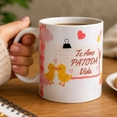 Caneca Xícara Namorados Te Amo Patoda Vida Casal Love