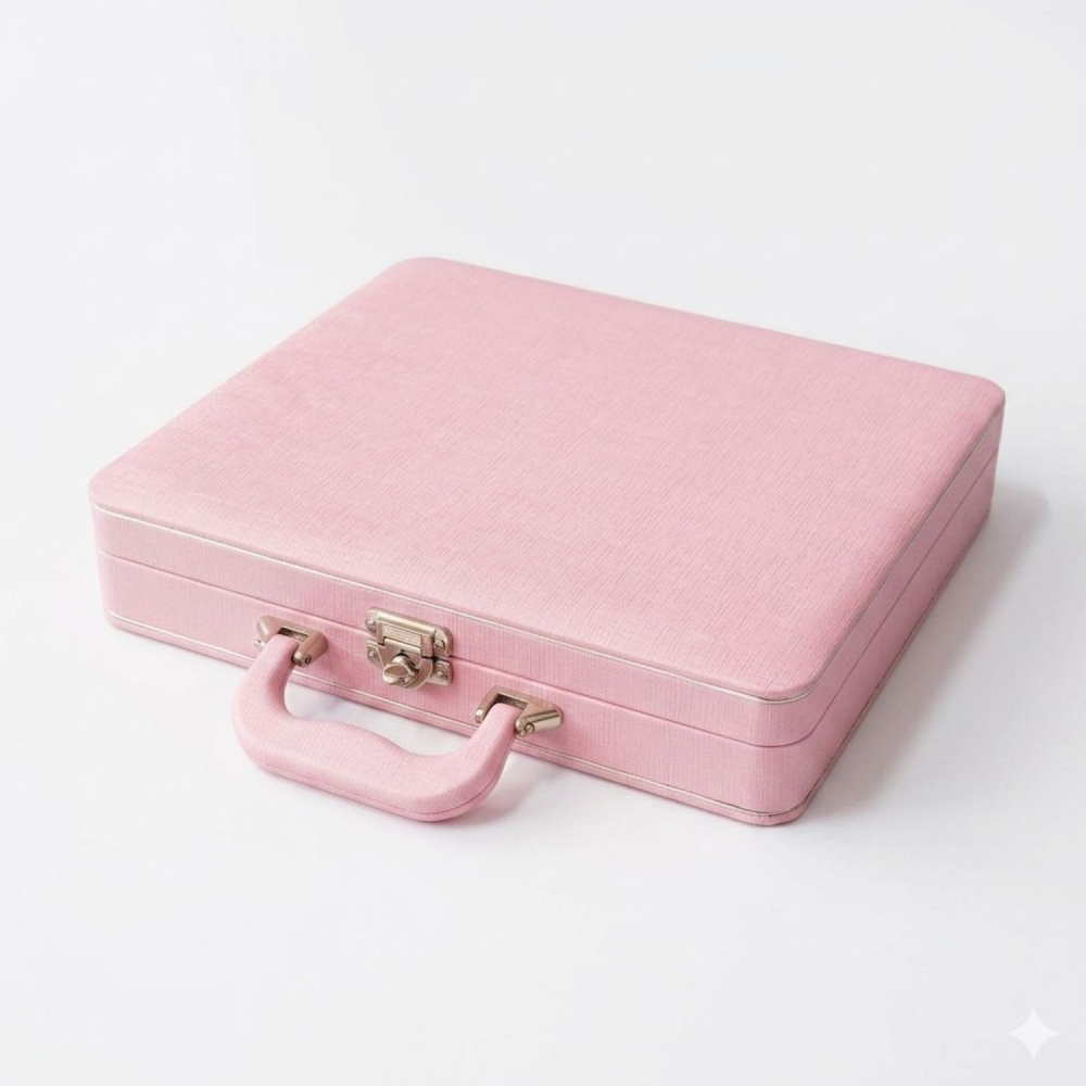 Estojo Prime para Álbum Encadernado 24x30 Linha Quality - Rosa Claro Linho