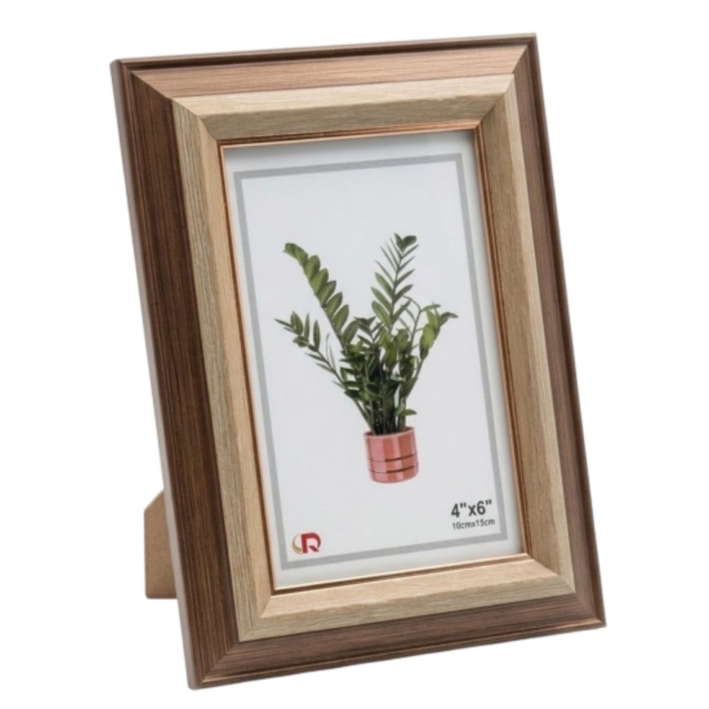 Porta Retrato de Mesa Classic Walnut & Gold