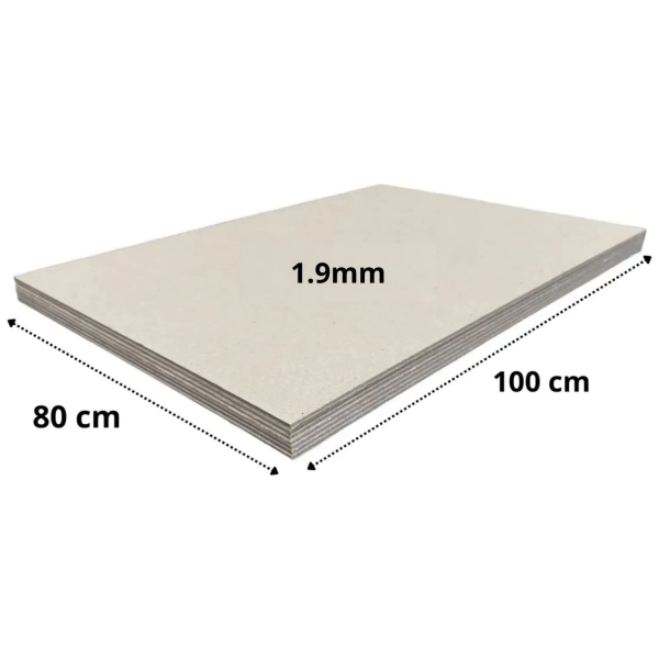 Papelão Parana Face Branca 1.9mm - 80x100cm 5 Folhas